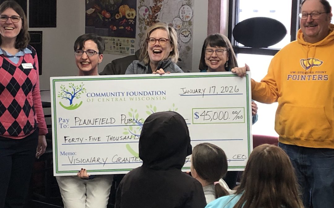 Community Foundation of Central Wisconsin Names Plainfield Public Library a Visionary Grantee